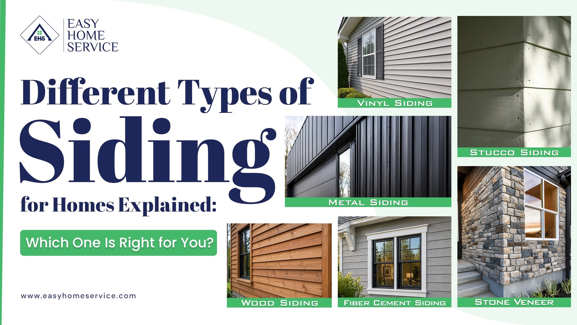 different types of sidings in USA Home